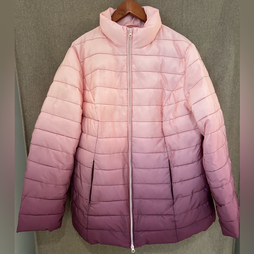 VENUS Pink Ombre Puffer Jacket